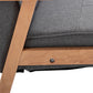 Mid-Century Accent Chair Modern Fabric Upholstered Tufted Back Lounge Sofa Seat - Grey