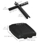 Cantilever Offset Umbrella Base Portable Square Parasol Weights with Wheels, Water and Sand Filled, Up to 165 lbs, Black