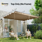8.2' x 8.4' Tan Retractable Pergola Canopy Replacement