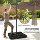 9.6ft Offset Patio Umbrella Garden Hanging Parasol Banana Cantilever Umbrella with Base, Crank, Coffee