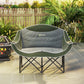 Portable Camp Chair, Double Camping Chair with Cup Holders and Carry Bag, Support 551 lbs, Dark Green