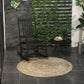 Wooden Porch Rocking Chair Outdoor Patio Rocker Garden Single Leisure Reclining Seat Armchair Black