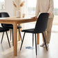 Dining Chairs Set of 4, Upholstered Dining Room Chairs with Steel Legs, Modern Kitchen Chair for Dining Room, Black