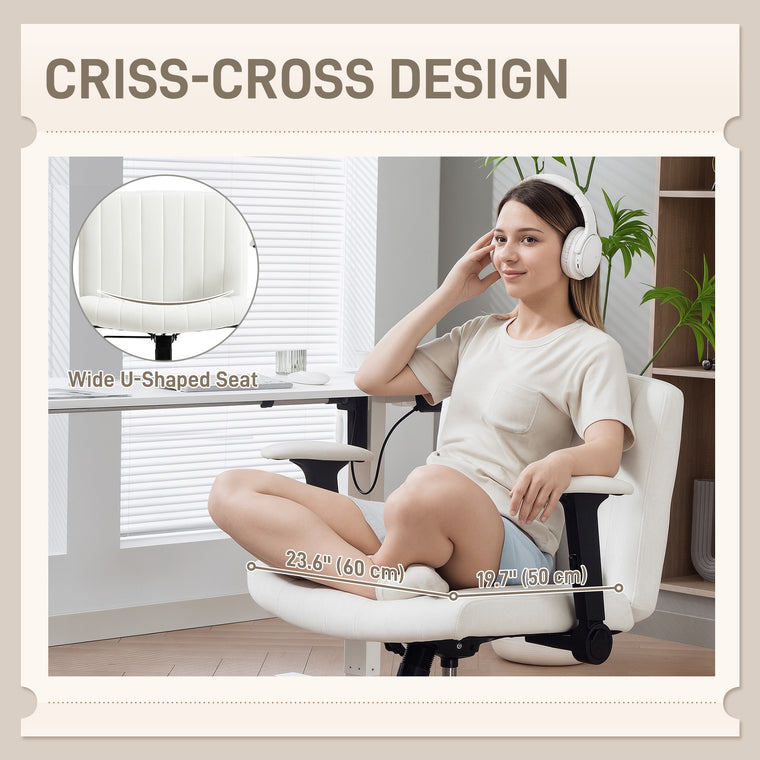 Criss Cross Office Chair with Flip-Up Armrests