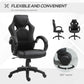 Racing Gaming Chair Office Chair Computer Desk Gamer Chair with Swivel Wheels, Padded Headrest, Tilt Function, Black
