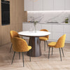 Modern Dining Chairs, Mid-Back Velvet-touch Upholstery Side Chair, Table Chair for Living Room, Dining Room, Yellow, Set of 4