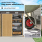 8 x 4FT Galvanized Garden Storage Shed, Metal Outdoor Shed with Double Doors and 2 Vents, Oak