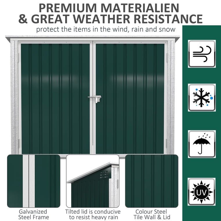 6' x 3' Garbage Bin Shed with Double Doors