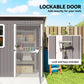 7' x 4' Galvanized Steel Garden Shed with Window