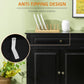 Modern Sideboard Cabinet, Buffet Cabinet with 2 Drawers and Adjustable Shelves, Buffets Tables for Dining Room, Black