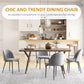 Modern Dining Chairs, Mid-Back Velvet-touch Upholstery Side Chair, Table Chair for Living Room, Dining Room, Grey, Set of 4