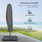 9.6ft Offset Patio Umbrella Garden Hanging Parasol Banana Cantilever Umbrella with Base, Crank, Dark Grey