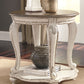 Realyn - White / Brown - Round End Table