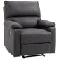 Manual Recliner Chair with Footrest - Dark Grey