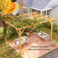 10' x 13' Wood Pergola, Outdoor Gazebo Grape Trellis for Climbing Plant Support, Garden, Patio, Backyard, Nature Wood