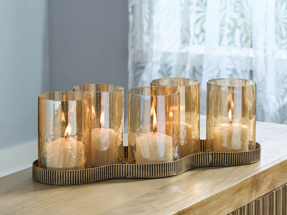 Evereton - Antique Gold Finish - Candle Holder - Forward Furniture