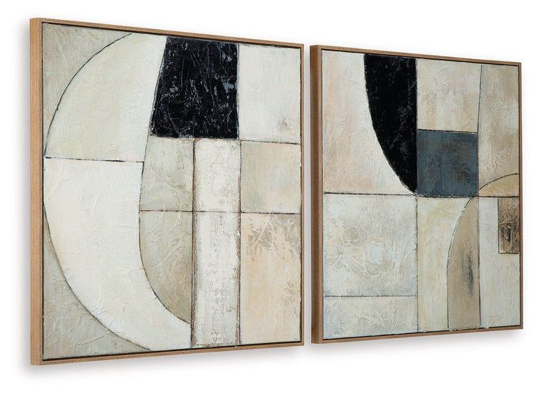 Bexlen - Tan / Taupe / Black - Wall Art Set (Set of 2) - Forward Furniture