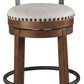 Valebeck -  Tall Upholstered Swivel Barstool