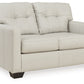 Belziani - Coconut - Loveseat - Leather Match