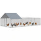 19.7' x 9.8' Metal Chicken Run with Waterproof and Anti-UV Cover