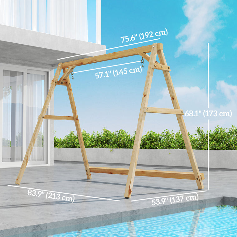 770lbs A-Frame Porch Swing Stand with Reinforced Bars