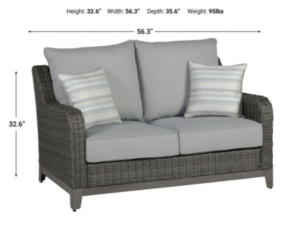 Elite Park - Gray - Loveseat W/Cushion