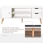 TV Stand for TVs up to 50", TV Cabinet with Shelves, Drawers and Cable Hole, Entertainment Unit for Living Room, White