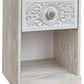 Paxberry - Whitewash - One Drawer Night Stand