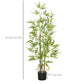 Set of 2 4ft Artificial Tree, Indoor Fake Bamboo with Pot, for Home Office Living Room Decor