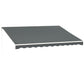 13' x 10' Electric Awning, Retractable Awning Sun Shade Shelter with Remote Controller, Manual Crank Handle and Aluminum Frame, for Deck, Balcony, Yard, Grey