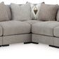 Aslan Court - Sectional With Ottoman Set