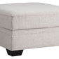 Dellara - Chalk - Ottoman With Storage