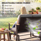 Outdoor Glider Bench for 2 Person, Patio Glider Loveseat with Thick Cushions for Garden Balcony Porch, Dark Grey