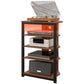 29" TV Stand with 4-Tier Shelves and LED Lights