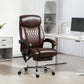 6 Point Massage Office Chair with Remote, Ergonomic Reclining Computer Desk Chair with Footrest, Side Pocket, Dark Brown
