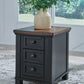 Wildenauer - Brown / Black - Chair Side End Table