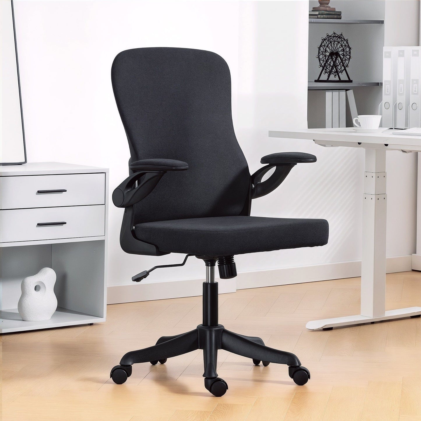 Ergonomic Office Chair with Adjustable Lumbar Support - Black