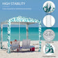 Beach Umbrella, 6.5' Easy-Assembly Sun-Shade Shelter with Sandbags and Carry Bag, Cool UV50+, Green