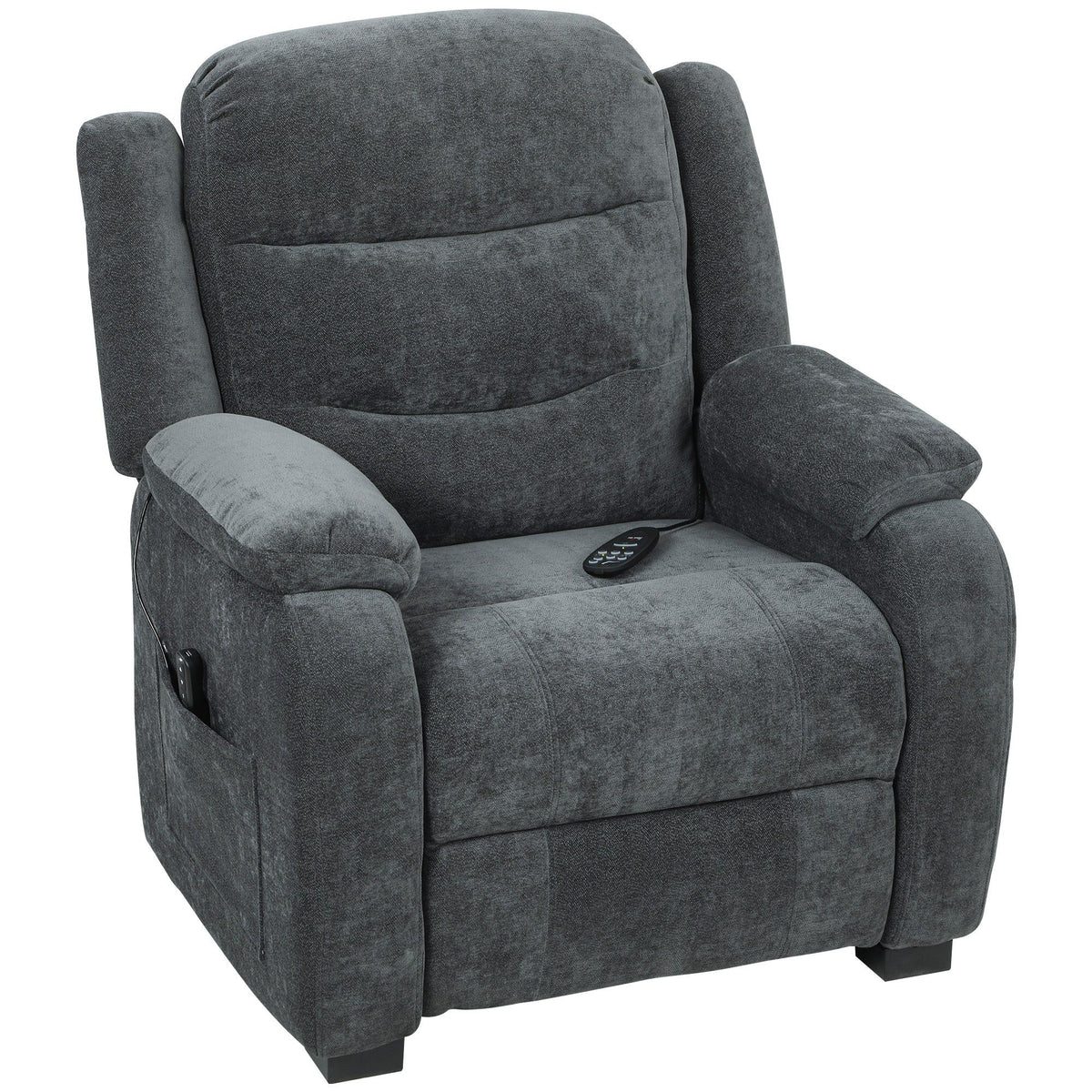 Power Massage Recliner with 2 Memory Positions - Dark Grey
