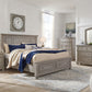 Lettner - 3 Pc. - Dresser, Mirror, Queen Panel Storage Bed - Light Gray