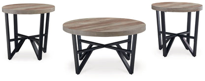 Deanlee - Grayish Brown / Black - Occasional Table Set (Set of 3) - Forward Furniture