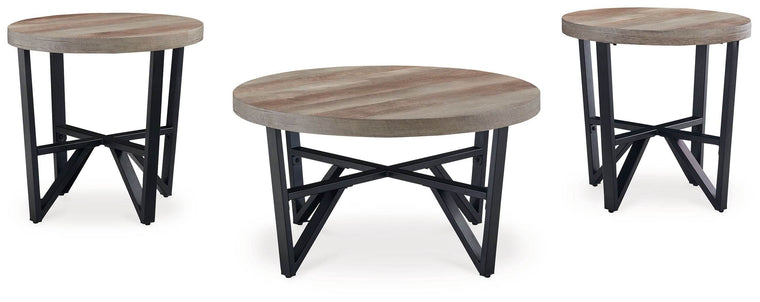 Deanlee - Grayish Brown / Black - Occasional Table Set (Set of 3) - Forward Furniture