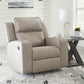 Lavenhorne - Pebble - Rocker Recliner - Faux Leather