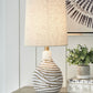 Aleela - Metal Table Lamp  - White / Gold Finish