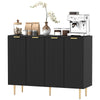 Sideboard Buffet Cabinet with Adjustable Shelves - Black