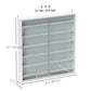 7-Tier Display Cabinet, Shot Glass Display Case, Glass Curio Cabinet with 2 Glass Doors and 6 Adjustable Shelves, White