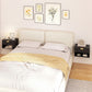 Set of 2 Wall Mounted Bedside Tables, Floating Nightstands with Fluted Drawer and Open Shelf for Bedroom, Black