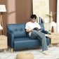 58" 2 Seat Sofa, Modern Love Seats Furniture, Upholstered 2 Seater Couch, Solid Wood Frame, Navy Blue