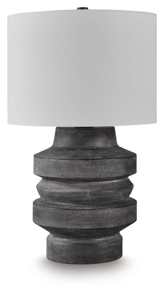 Wahida - Distressed Black - Poly Table Lamp - Forward Furniture