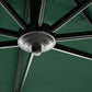 8' x 8' Square Cantilever Umbrella with 360° Rotation, Aluminum Outdoor Cantilever Market Parasol with Crank & Tilt, Garden Sun Canopy Shelter with Cross Base, Green